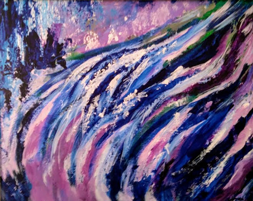 Abstract of Sitting Lady Falls by Linda Kirstein