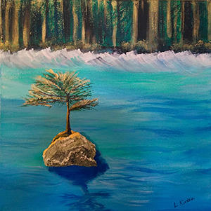 Dare to Live, Hemlock Tree at Fairy Lake by Linda Kirstein